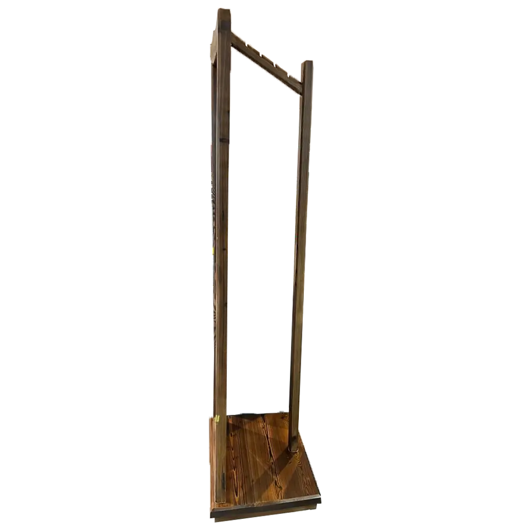 آینه قدی چوبی و جالباسی طرح تاجی